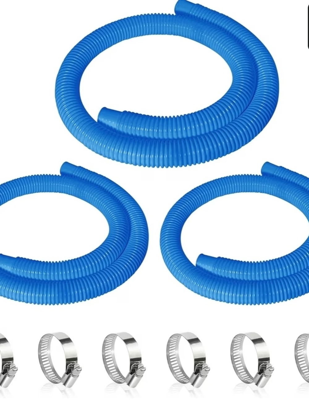3 Pcs 1.25" Pool Hose, 59" Long Accessory Pool Pump Replacement Hoses, Compatibl